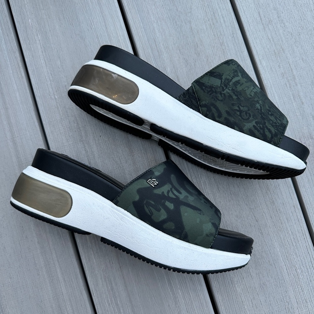 DKNY Baylen Women's Black and Green Mules